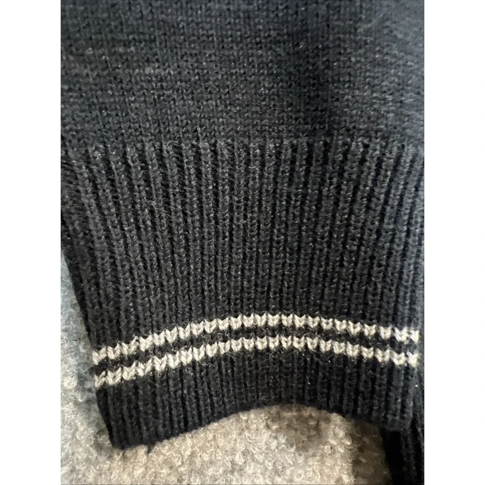 Vintage VF Imagewear Black V-Neck Cardigan Sweater - Made in USA - Men's Size L